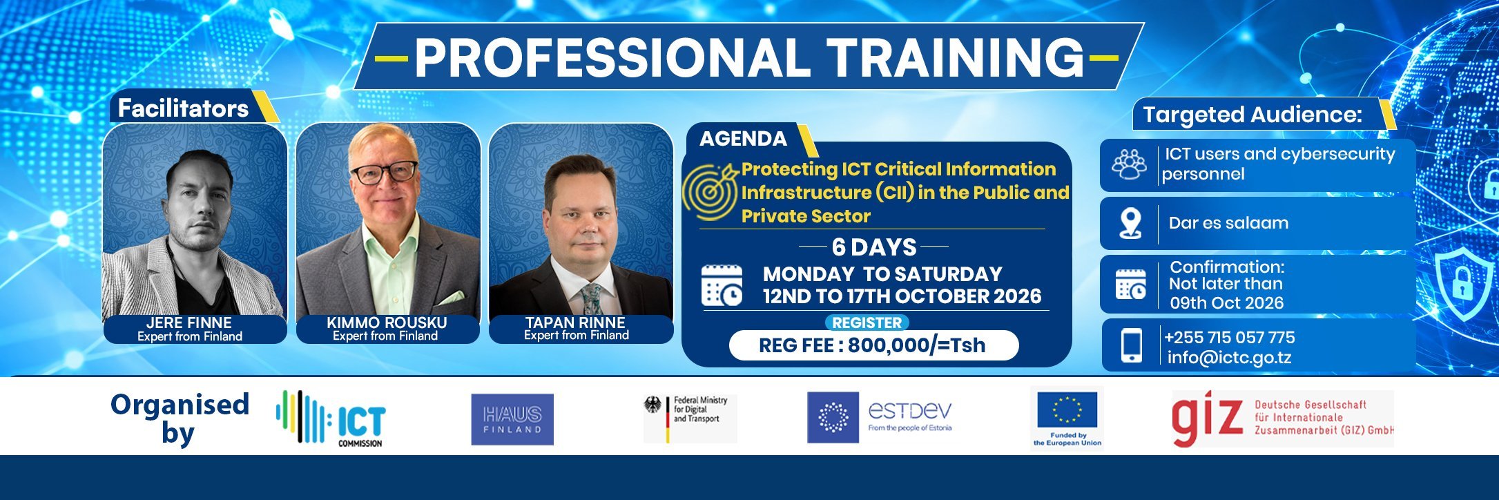 Training Agenda: Protecting Critical Information Infrastructure (CIl) in the Public and Private Sector